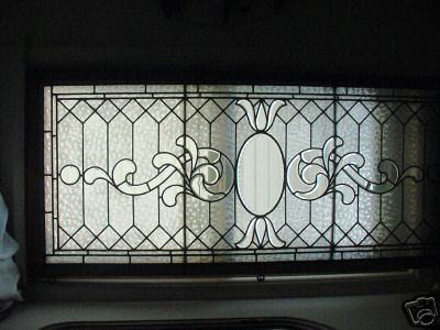 RARE, LEADED, BEVELED, VICTORIAN CLEAR CUT GLASS WINDOW on Rummage