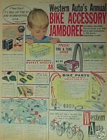 Ebay Motors Motorcycles Parts on 1961 Western Auto Bike Accessory Jamboree Bicycle Parts Ad   Ebay