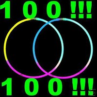 100 22 Inch Tri Color Glow Sticks Party Necklace +BONUS