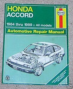 1984 1989 Accord haynes honda manual #6