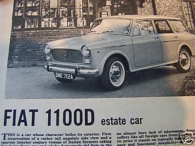 Find Original 1966 Road Test Fiat 1100 D Estate on eBay in the category 