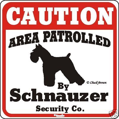 Schnauzer Caution Dog Sign - Many Pet ...