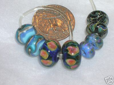 BEAUTIFUL ARTIST LAMPWORK BEADS ECCLECTIC PAIRS  