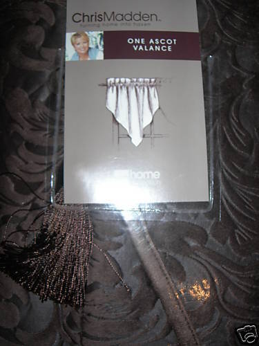 CHRIS MADDEN~MCQUEEN~CHOCOLATE BROWN ASCOT VALANCE~NEW  