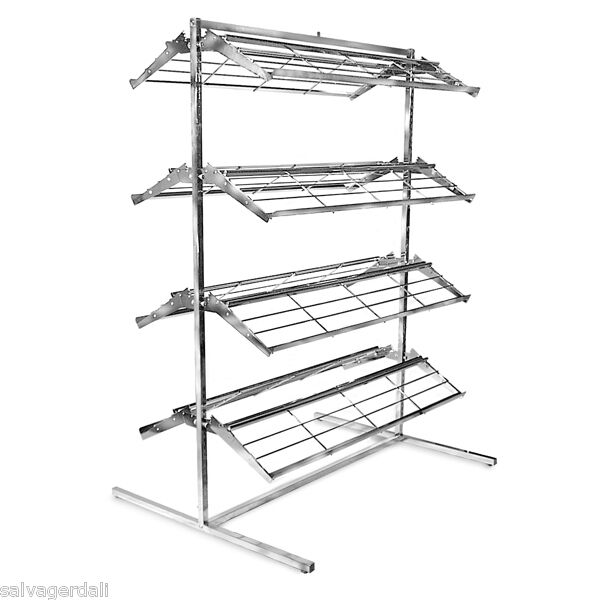 New Chrome Double Sided Retail Shoe Display Rack  