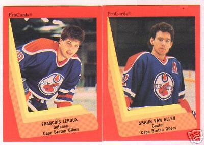 90 91 ProCards AHL Cape Breton Oilers Team Set