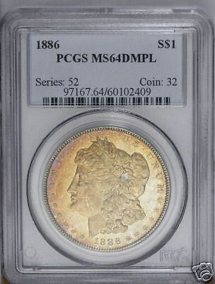 1886 Morgan Dollar PCGS MS64 DMPL The Golden Beauty  