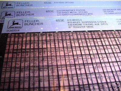 John Deere 653E Feller Buncher Parts Catalog Microfiche  