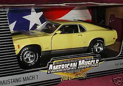 ERTL 1970 FORD MUSTANG MACH 1 YELLOW 1/18 VHTF  