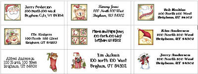 Christmas Return Address Labels Many Designs Cute!