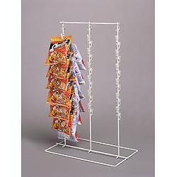 Triple 3 Row Wire Snack Chip Standing Clip Strip Rack  