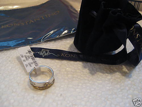 Konstantino ring sterling 18K diamonds  