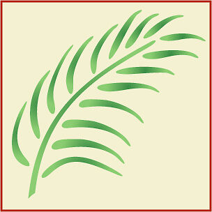 PALM FROND   TROPICAL PLANT   The Artful Stencil  