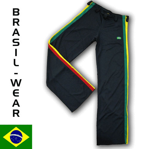 HELANCA POLYAMID CAPOEIRA PANTS BLACK REGGAE JAMAICA  