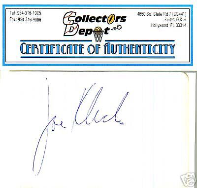 JOE KLECKO Signed Cut Paper Autograph LOA COA  