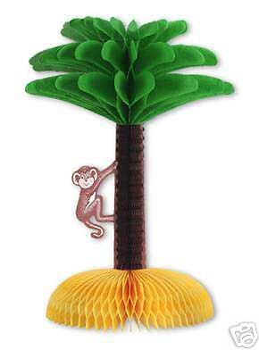 LUAU PARTY Palm Tree & Monkey Table Centerpiece NEW  