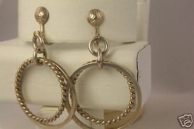 1950S STUDIO MODERNIST STERLING EARRINGS SIGNED MARY  