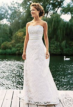 Lace Belter A line Wedding Dress Sash Lea Ann # Alyssa  