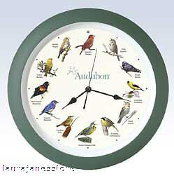 CLOCKS WITH SOUNDS AUD13 Audubon Clock SINGING BIRDS  