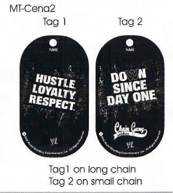 John Cena Double Dog Tags WWE Hustle Loyalty Respect NW