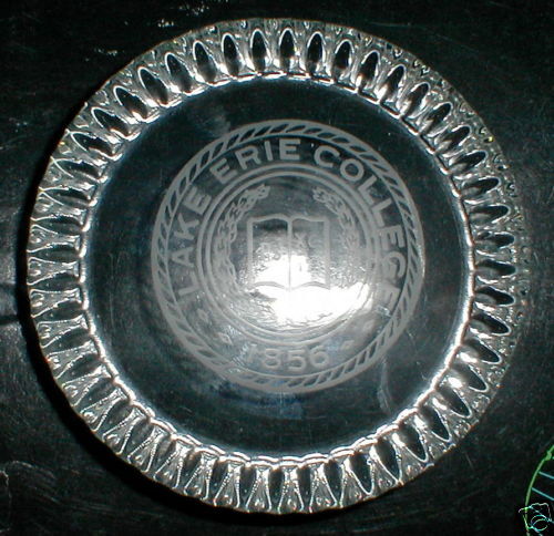 Lake Erie College Glass Paper Wieght 1856