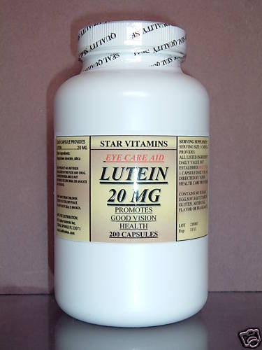 Lutein 20 mg, healthy vision, macular degeneration, antioxidant   200 