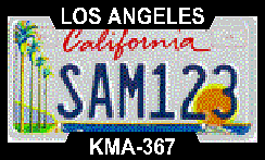 LOS ANGELES POLICE KMA 367 CAR LICENSE PLATE FRAME  