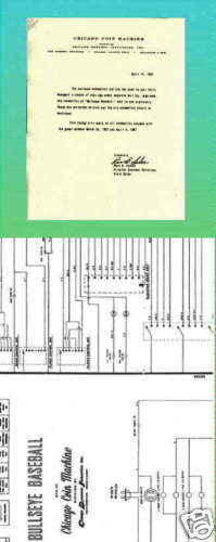 Bullseye Baseball 1967 Chicago Coin Baseball Schematic  
