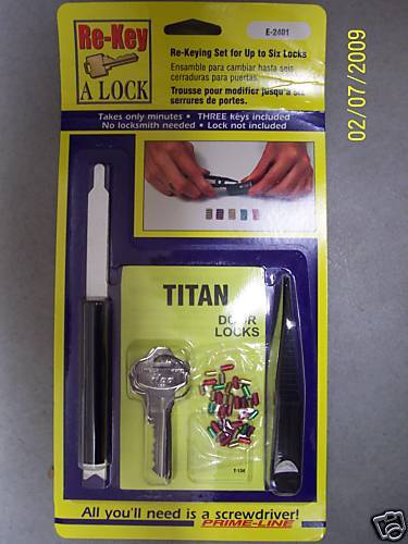 Rekey Kit for KWIKSET UltraMax Security & TITAN 6 pin  