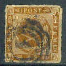 Denmark 9 1863 Royal Emblems Numeral Cancel  