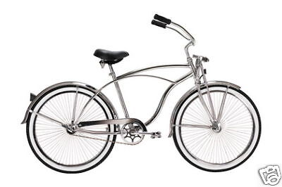 NEW 26 Beach Bicycle Cruiser W/68 spokes Bike Chrome  