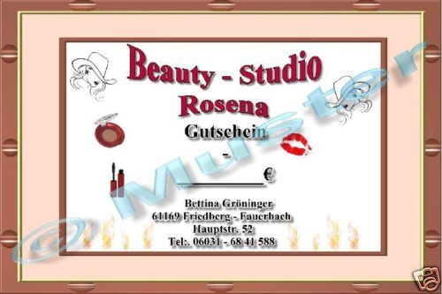 20 Gutscheine Kosmetik Beauty Salon Wellness Gutschein  