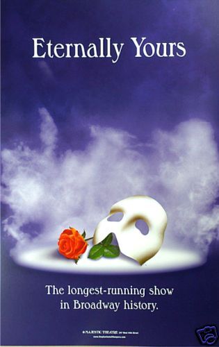 PHANTOM OF THE OPERA ETERNALLY YOURS WINDOW CARD  