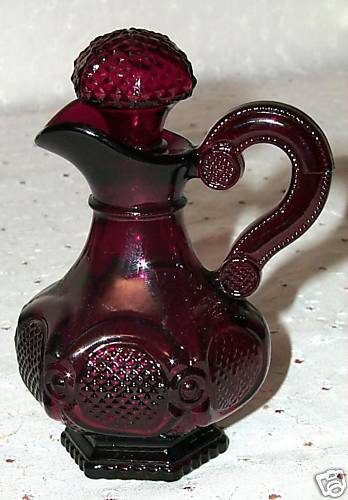 Avon Cape Cod Ruby Red Cruet full of Skin so soft oil  