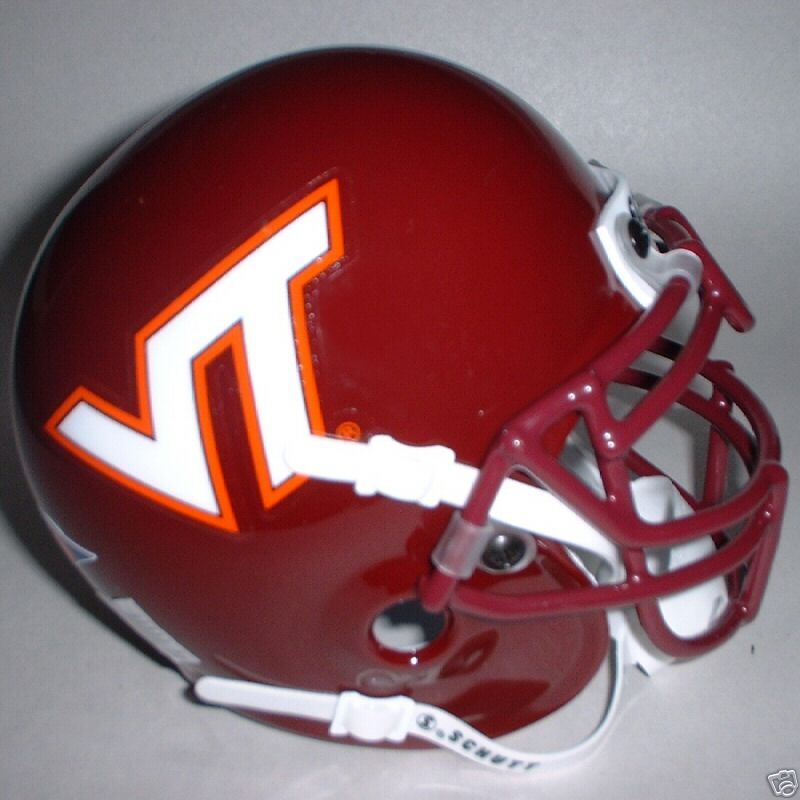 VIRGINIA TECH HOKIES AUTHENTIC SCHUTT MINI HELMET ~ NEW  