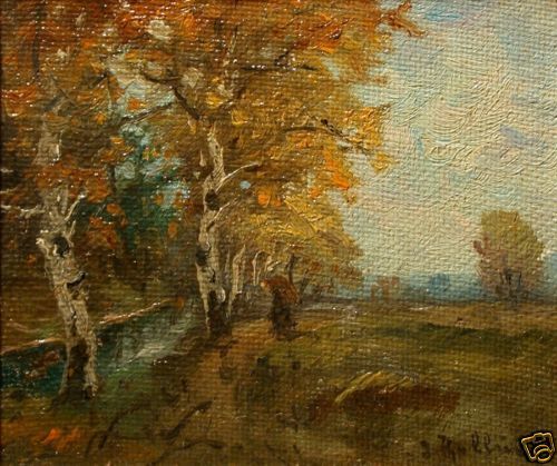 Adolf Kaufmann J.Rollin (1848 1916) HERBSTLANDSCHAFT  