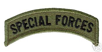 ARMY SPECIAL FORCES OD GREEN ROCKER PATCH