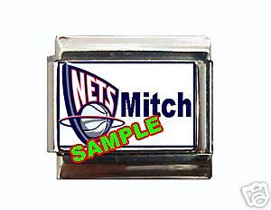 New Jersey Nets w/ Any Name Custom Italian Charm  