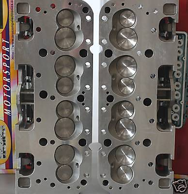 SBC CHEVY 210CC FULLY BUILT ALUMINUM HEADS 64CC CNCd  