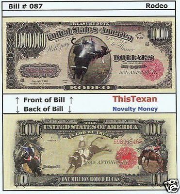 50 Rodeo Cowboy $1,000,000 Rodeo Bucks Money Bills Lot  