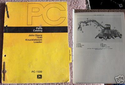 JOHN DEERE 7640 KNUCKLEBOOM LOADER PARTS CATALOG  