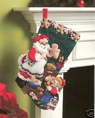 Hagara Crewel Embroidery Stocking Kit Christmas Boy Parry