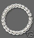 100 Fancy 6mm Sterling Silver Jumprings~Little Twisted  