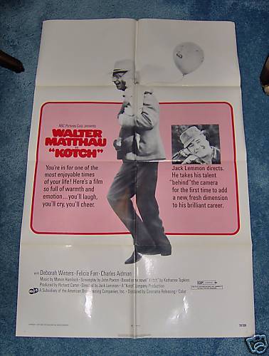 KOTCH(1971)WALTER MATTHAU 1SHEET NICE  