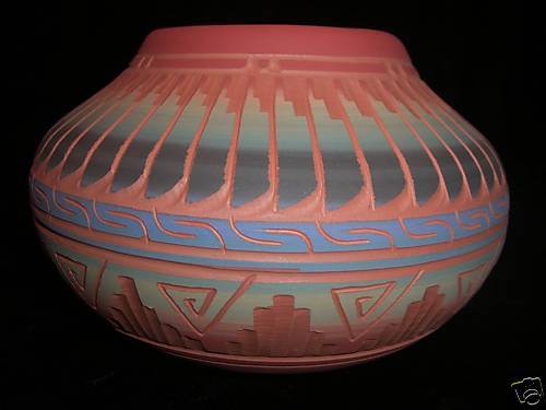 Beautiful Navajo Pottery Signed Terry Smith Clay Pot Artist Signed American