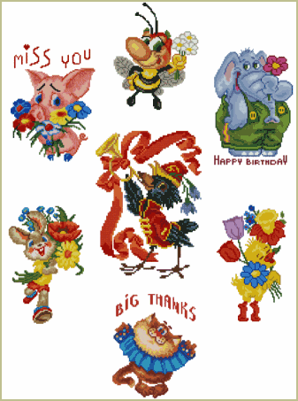 Greetings Machine Embroidery Designs Set 5x7 inch hoop  