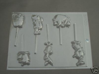 6 on 1 Winnie the Pooh/Tigger/Eeyore/Rabbit chocolate lolly mould/Disney cartoon - Picture 1 of 1
