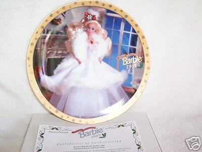 NEW Barbie PLATE Happy Holidays Barbie 1989 188859   