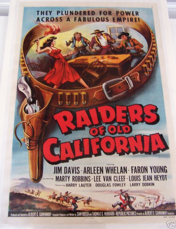 57 LINEN 1 SHEET RAIDERS OF OLD CALIFORNIA JIM DAVIS  