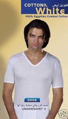 Size) New100% Egyptian Cotton Combed Undershirt V  